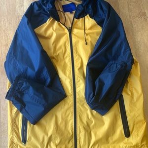 AERO STYLISH YELLOW AND NAVY BLUE RAINCOAT